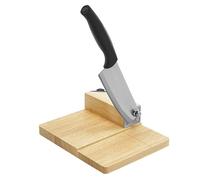 Stainless Steel Manual Meat Slicer With Wood Base for Cake and Nougat