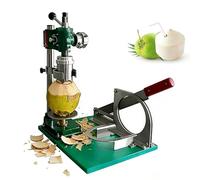 Stainless Steel Manual Nut Shell Breakers & Crackers, Tabletop Coconut Opener Equipment for Young Drilling. 2-in-1 Peeling and Piercing Tool with Adjustable Height, Ideal for Shops