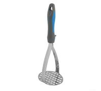 Stainless steel manual potato press for household use, designed to mash potatoes and soft foods with ergonomic handle and construction (Blue gray)