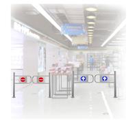 Stainless Steel Manual Swing Door - 100-200 cm Wide - Single Direction Entry/Exit Device for Stores, Supermarkets, Playgrounds - Elegant Design, Space-Saving Solution