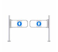 Stainless Steel Manual Swing Gate, Automatic One-Way Locking Fence Door for Warehouse & Supermarket Barriers, Silver 1.5x1M - & Secure Access Solution