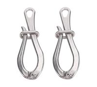 Stainless Steel Marine Boat Link Buckle Durable Arrow Storage Case Hook for Emergency Rescue and Safety Equipment, 2PCS for Ships and Lifeboats