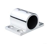 Stainless Steel Marine Handrail Rectangle Base, for Yacht Deck Railing Boat Hardware Accessories, Square Mount Bracket, Silver Finish 5.76x4.56cm(22mm)