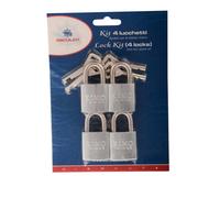 Stainless Steel Marine Padlocks Set of 4 Shackle Padlock Lock Keyed Alike PAD1
