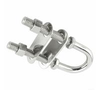 Stainless Steel Marine U-Bolt Stern Eye Tie Down 3/8 Inch Diameter Heavy Duty Boat Bow Eye Thread Bolt with Nuts and Washers for Rigging 2 Pack(126mm)
