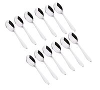 Stainless Steel Masala Spoons for Very Small Containers Mini Spoon for Masala Dabba Spices Spoons for Home/Kitchen - 12 Pieces-Silver Colour
