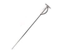 Stainless Steel Mash Stirrer & Mixer for Homebrew Beer - 1/4" Hex Drill Attachment - 600mm Length, 70mm Blade - Dough Ball Breaker