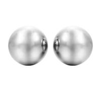 Stainless Steel Massage Balls for Hand Therapy and Relaxation 2pcs | Polished Silver Finish, round Smooth Surface, for Fingers and Palms, Office Desks or Physical Therapy Sessions