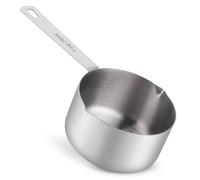 Stainless Steel Measuring Cup, 18cm/7.1in Measuring Spoons for Baking Dual Pour Mouth Measuring jugs Measuring Spoons with Scales and Storage Rings(1 Measuring Cup)