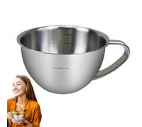 Stainless Steel Measuring Cup - 600ml Measuring Cup, Stainless Steel Cup with Handle | Measuring Cup, Multipurpose Bowl, Coffee Milk Frothing Cup, Metal Jug, Rustproof Measuring Cup, Kitchen Utensil