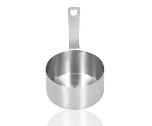 Stainless Steel Measuring Cup Square Handle Measuring Spoon with Scale Multifunctional Measuring Cup High-End Portable Kitchen Measuring Tool(1/2 Cup)