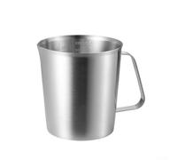 Stainless Steel Measuring Cup With Clear Markings For Kettle Coffee And Tea Brewing 16oz 500ml Capacity Silver Color Kitchen Tool For Accurate Liquid Measurement Easy Clean Design(1000ml)