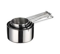 Stainless Steel Measuring Cups, Nesting Kitchen Utensils, Cooking Baking Measurement Set with Easy Grip Design, Compact Organizer for Dry Liquid Seasoning Condiment Milk Oil Rice Sugar