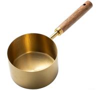 Stainless Steel Measuring Spoons and Cups, 8 Piece Set with Walnut Handle, Accurate Baking Tools for Dry Ingredients, Kitchen Utensils for Home Cooking(H)