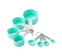 Stainless Steel Measuring Spoons and Cups Set for Baking and Cooking, Heat- Kitchen Utensils for Dry and Liquid Ingredients, Compact and Kitchen Gadgets with Easy-Grip Handles