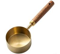 Stainless Steel Measuring Spoons And Cups Set With Walnut Handle, 8 Piece Precision Tools, Cup Measures, Stainless Measuring Spoons Set, Cup Measurements Set(F)
