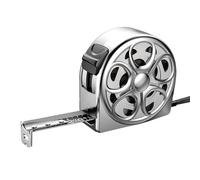 Stainless Steel Measuring Tape, Hollow Design Instant Lock Tape Measure, Anti-Fall Handy Measuring Tool, Perfect for Agricultural Tracks, Industrial, Woodworking, Outdoor Use, Silver Bronze