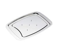 Stainless Steel Meat Carving Tray Board with Spikes - 38cm Spiked Cutting Platter for Turkey Carving