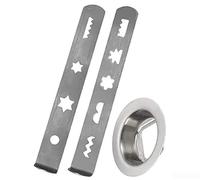 Stainless Steel Meat Grinder Attachment 3 Discs Metal Food Mincer Accessory with 4 Blades Sausage Stuffer Set for Kitchen Appliances Meat Grinding Kit with 3mm 4.5mm 8mm Plates Steel Grinder Parts for