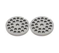 Stainless Steel Meat Grinder Disc Replacement Plate Blade, 2pcs Universal Cutting Disc for Hand Crank Meat Grinder, 7mm Hole Size for Ground Beef Sausage Making