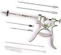 Stainless Steel Meat Injector Kit - Outdoor Marinade Syringes with 3 Needles for Grill & Smoker - Professional Culinary Tool