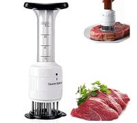 Stainless Steel Meat Injector & Tenderizer,2 in 1 Manual Flavor Syringe with 30-Needles for Juicy Steak,Chicken,Brisket,Turkey,Efficient & Deep Marinade Infusion for BBQ,Grilling,Home Outdoor Cooking