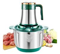 Stainless Steel Meat Mincer, Electric Food Chopper, 500W, 5 Gear Control, 6 Sharp Blades, Visual Lid for Meat, Fruits, Nuts, Vegetables