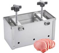 Stainless Steel Meat Press Mould，Hamburger Patty Maker with Removable Bottom Plate and Juice Tray for BBQ Grilling, Easy Demolding
