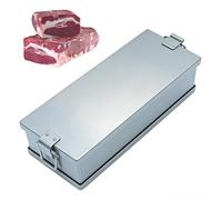 Stainless Steel Meat Press Tool for Burger and Slider Making, 3.5 kg Capacity, Rectangle Mold for Barbecue, Dimensions: 20 x 10 x 6.4 cm