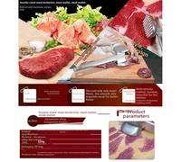 Stainless Steel Meat Tenderizer Mallet with Dual-Sided Head for Steaks, Chicken Cutlets & Pork - Ergonomic Non-Slip Handle, Dishwasher Safe, 24