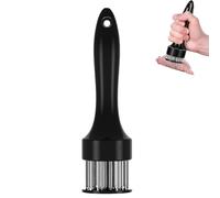 Stainless Steel Meat Tenderizer Needle, 21 Pin Ultra Sharp Meat Tenderizer Tool, Meat Marinating Tool, Steak BBQ Kitchen Cooking Tool, for Tenderizing Pork, Beef, Chicken, Marinade (Black)