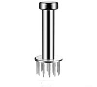 Stainless Steel Meat Tenderizer, Needle Meat Mallet Tool For Kitchen, Stainless Steel Tenderizing Hammer With Ergonomic Handle (Round-19 Pins)