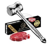 Stainless Steel Meat Tenderizer Tool, Premium Meat Mallet with Non-Slip Grip, Dual-Sided Heart Shape Design for Tenderizing Steak, Poultry & Chicken Cutlet, Dishwasher Safe with Long-Term Warranty