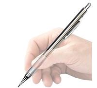 Stainless Steel Mechanical Pencil - Press Stud 0.3 0.5 0.9mm Metal Drawing Tool | Movable Point Mechanical Pencil for Sketching Writing Drawing Office School Art Precision Design