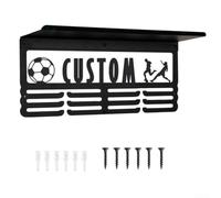 Stainless Steel Medal Hanger Wall Mount 60 Capacity Metal Medal Display Rack 40lbs Load Bearing Polished Edge Medal Holder for Home Gym Safe Three-Tier Medal Hanger Stand for 60 Medals Steel Medal