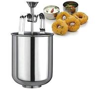 Stainless Steel Medu Vada Maker - Easy & Quick Meduvada Dispenser for Perfect Round Shape | Kitchen Tool for South Indian Snacks (4 x 4 x 7 Inches)
