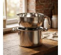 Stainless Steel Melting Pot for Butter Wax Desserts(20+22cm) | 304 stainless steel, rust resistant, for durable construction, long lasting for performance, safe