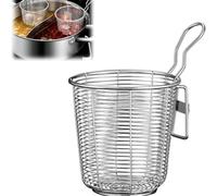 Stainless Steel Mesh Pasta Basket Boiling Blanching Basket with Pasta Insert, Hanging Strainer, Kitchen Tool for Pasta Ramen Draining Pasta Vegetable