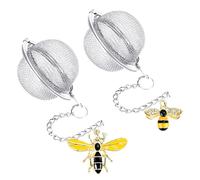Stainless Steel Mesh Tea Infuser, 2.1 inch Tea Ball with Honey Bee Pendant Tea Strainer Tea Diffuser Tea Steeper for Filtering Tea,Tea Infusers for Loose Tea