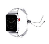Stainless Steel Metal Band Compatible with Apple Watch 11 42mm, Metal Watch Bracelet Bangle Replacement Wrist Strap Compatible with iWatch 38mm 40mm 41mm 42mm Series SE 11 10 9 8 7 6 5 4 3 2 1, Silver