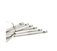 Stainless Steel Metal Cable Tie 10PCS 4.6mm Width Self-Locking Stainless Steel Wires Metal Cable Ties self-Lock tie wrap Zip .6x100-450(4.6mmx450mm)