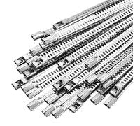 Stainless Steel Metal Cable Tie Self-Locking Cable Ties Stainless Steel Heavy Duty Multi-Purpose Metal Exhaust Wrap Locking Fasteners(5x150mm,80PCS)