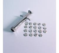 Stainless Steel Metal Clay Extruder Gun with 18 Discs for Modelling Materials by BCreative ®
