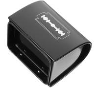 Stainless Steel Metal Disposal Box for Shaving Blades Black | Portable with unique shape, lightweight and safe to use, for barbershop and hair salon storage