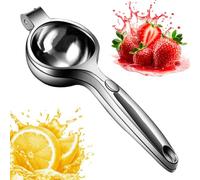 Stainless steel metal handheld hand manual cold press squeezer exprimidor extractor juicer for fruits such as watermelon, limes, lemons, tangerines, citrus, oranges, Grape, and grapefruits