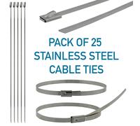 Stainless steel metal marine grade cable/zip tie fasteners hot exhaust wraps