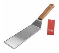 Stainless Steel Metal Spatula, Long Griddle Spatula, Hamburger Smasher Turner Scraper - Pancake Flipper - BBQ Turner and Flat Top Griddle Fliiper - Commercial Grade,3x8 inch