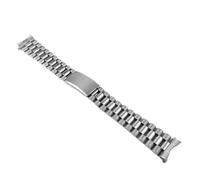 Stainless Steel Metal Watch Band Universal Replacement Wristband Adjustable Length Durable(Silver,22mm)