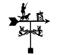 Stainless Steel Metal Weather Vane, Sailboat Angler Witch Eagle Hunter Retro Farm Scene Garden Weathervane, Decorative Wind Direction Indicator for House, Garage, Cupola, Barn