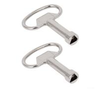 Stainless Steel Meter Reading Keys Essential Triangle Design for Gas and Electric Box Use, 2 Pack